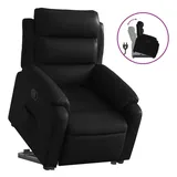 vidaXL Relaxsessel mit Aufstehhilfe Schwarz Kunstleder