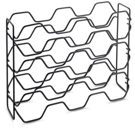 Metaltex Weinregal Hexagon-15, Lava, für 15 Flaschen, Modernes Flaschenregal zur Aufbewahrung von Weinflaschen, Maße (L x B x H): 43 x 12 x 34 cm