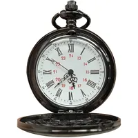 Tiong To My Dad Taschenuhr mit Kette für Männer Papa Geschenke Gravur Quarz Taschenuhr für Vatertag, Opa-Schwarz, Vintage