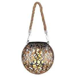 GLOBO Solarleuchte Metall 26 cm inkl. LED silbergrau antik