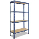 shelfplaza Schwerlastregal Metall 200x60x45 cm blau 4 Böden