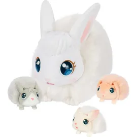 Little Live Pets Moose Toys 300212 - Little Live Pets, Mama Surprise Spielset Interaktiv, Hasen-Mama mit 3 Häschen-Babys und Zubehör