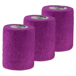 meDDio Bandage 1/3/6 Haftbandagen Größe+Farbe wählbar, 3 Stück 7.5 cm fuchsia lila