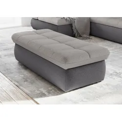 Polsterhocker DOMO COLLECTION "Moric", grau (grau, silber), B:136cm H:43cm T:64cm, 100% Polyester, Hocker, inklusive Stauraum