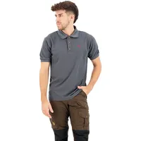 Fjällräven Crowley Pique Shirt Kurzarm-poloshirt - Mountain Grey - M