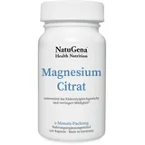 NatuGena Magnesium-Citrat, hohe Bioverfügbarkeit, optimal dosiertes Magnesium in Citratform, 120 Kapseln (Dosis für 60 Tage)