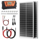 Rvpozwer 200Watt Solarpanel, 2 * 100w N-Type 12V Solarmodul kit, 25% Hocheffiziente Monokristalline PV-Module, IP68-Wasserdichtigkeit und MC4-Anschlüssen für RV, Schiff, Dach (2 * 100w kit Weiß)
