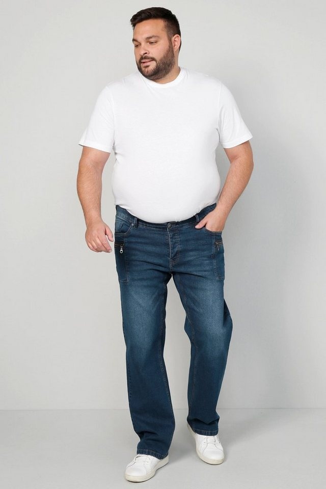 Men Plus 5-Pocket-Jeans Jeans Spezialschnitt blau|grau 40