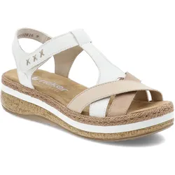 Weiße Sandalen Rieker Keilschuhe, 38