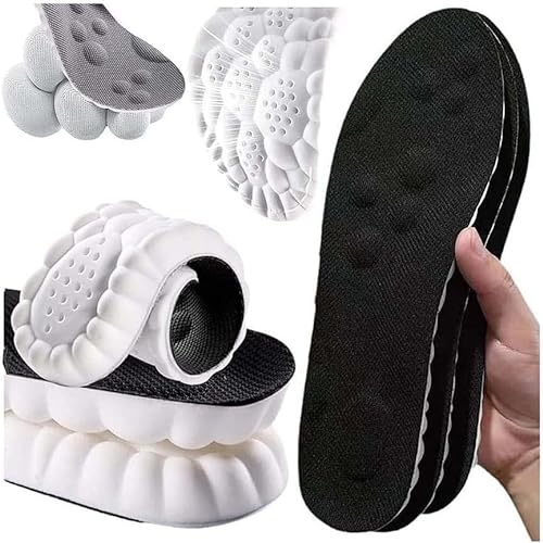 4D Insoles-4D Cloud Technology Insole,Metatarsal Orthotic Insoles Arch Supports Inserts, High-Elastic Shock-Absorbing Insoles,Plantar Fasciitis, Ball of Foot Pain Relief (35-36, black)