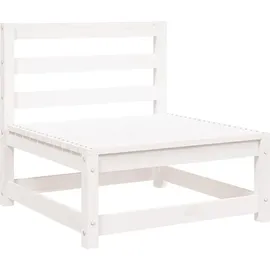 vidaXL Gartensofa 2-Sitzer Loungesessel weiß