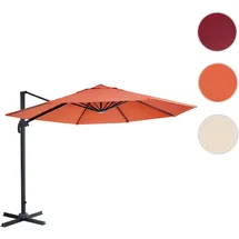 Mendler Gastronomie-Ampelschirm HWC-A96, Sonnenschirm, rund Ø 3m Polyester Alu/Stahl 23kg ~ terracotta ohne St√§nder