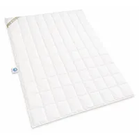 Premium Sommer Daunenbett 10x14, 155x220 Daunendecke 100% Daunen superleicht - Weiß