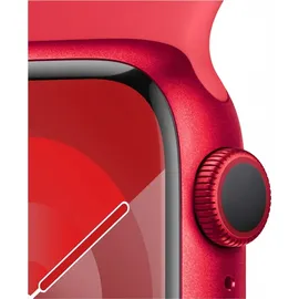 Apple Watch Series 9 GPS 41 mm Aluminiumgehäuse (product)red, Sportarmband (product)red S/M