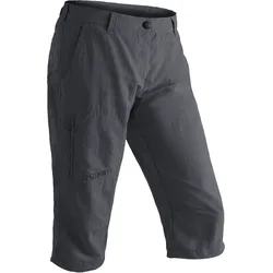 Caprihose MAIER SPORTS "Neckar", Damen, Gr. 48, Normalgrößen, schwarz, 100% Polyamid, Hosen, Robuste Funktionshose in Caprilänge, ideal fürs Wandern