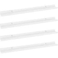 vidaXL Wandregal 80 x 9 x 3 cm Hochglanz-Weiß