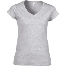 Gildan Damen V-Neck T-Shirt \64V00L\" sport grey (heather) S"