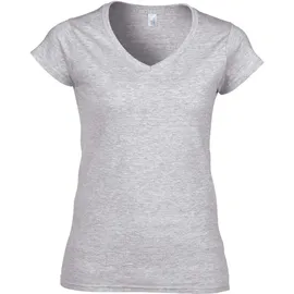 Gildan Damen V-Neck T-Shirt \64V00L\" sport grey (heather) S"