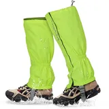 Lixada Gamaschen Wandern Jagd Fahrrad Gamaschen Herren Damen mit Reißverschluss wasserdichte Gamaschen Gaiter Ärmel Beinschutz für Radfahren Snowboarden Wandern Klettern (Grün)