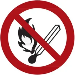 Verbotszeichen Feuer, offenes Licht und Rauchen verboten, Typ: 03050