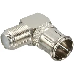 InLine Adapter F-Quick-Stecker (SAT) auf F-Buchse (SAT) - gewinkelt