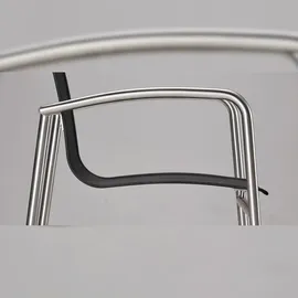 BEST Freizeitmöbel Khartum Stapelsessel 56 x 62 x 88 cm silber/schwarz