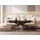 WFL GROUP Axen Schwarz/Braun Marmor 120-160 x 80 x 38-75 cm