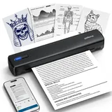 POLONO Tragbarer Thermodrucker A4, Wireless Portabler Printer Unterstützung für 8.5"x11"