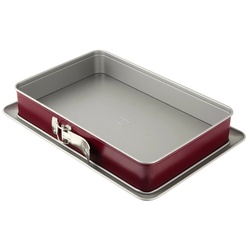 Dr. Oetker Springform, antihaftbeschichtet, Maße 38 x 25 cm rot