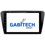 GABITECH 10 Zoll Android Autoradio Navi für Skoda Octavia 2014-2019 Autoradio (Drahtloses Carplay & AndroidAuto,3D Navi, 4GB RAM; 64GB ROM,WiFi,DAB) schwarz