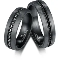 Trauring MARRYA "Carbon Ringe Trauringe Eheringe Partnerringe" Fingerringe Gr. 54, Carbon, schwarz (damen ring - schwarz) Damen