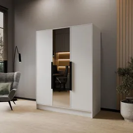 WFL GROUP Drehtürenschrank Mono Lux 150 x 200 x 51 cm Weiß