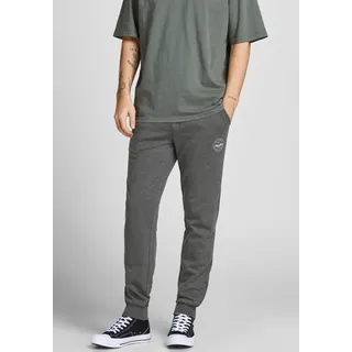 JACK & JONES Sweathose »JPSTGORDON Jogpants mit Kordelzug und bequemem Schnitt« unifarben, modisch, bequem, Baumwolle, Gr. XS N-Gr, Dark Grey melange), , 15803602-XS N-Gr