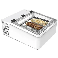 Gastro NordCap Auftisch-Vitrine MINI CREAM 3V LED für 3 x 5 l- Eisschalen