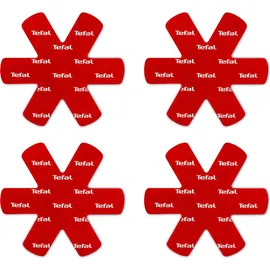 Tefal K22030 Pfannenschoner 4er-Set 4 Teile, rot / weiß (Kochgeschirr)