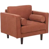 Beliani Sessel, Dunkelbraun, Braun, Textil, 1-Sitzer, 86x78x74 cm, Wohnzimmer, Sessel, Polstersessel