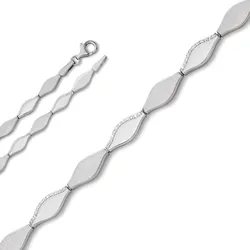 Silberarmband ONE ELEMENT "Zirkonia Armband aus 925 Silber 19 cm", silber, Armbänder, Damen, 19, Damen Silber Schmuck