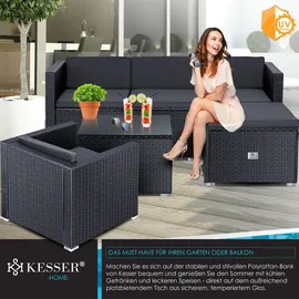 Kesser Polyrattan Lounge Aruba 7-tlg. Anthrazit