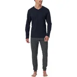 SCHIESSER Schlafanzug »"Casual Essentials"«, (2 tlg.), mit bequemen Bündchen Schiesser 804-nachtblau