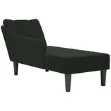 vidaXL Chaiselongue mit Rechter Armlehne Schwarz Samt