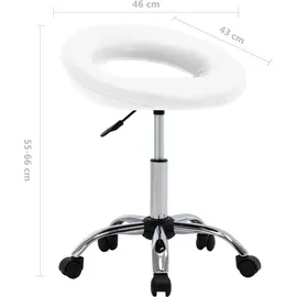 vidaXL Arbeitshocker Kunstleder Weiß