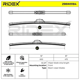 RIDEX Wischblatt 298W0184