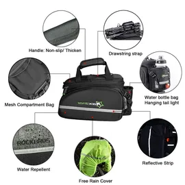 ROCKBROS Fahrrad Hinter Gepäckträgertasche schwarz