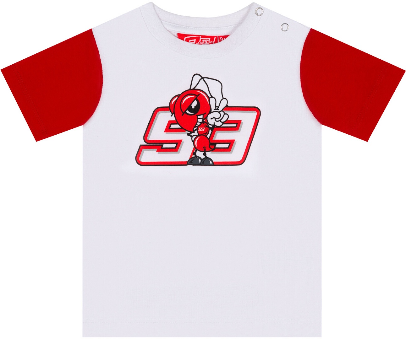 GP-Racing 93 Ant 93 Baby T-Shirt, wit-rood, 3 - 6 maanden