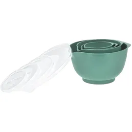 Rosti Rührschüssel Set 4tlg. mit Deckel "Margrethe" türkis (nordic green) 0,25+0,5+1,5+3,0L