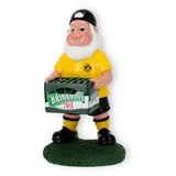 Dortmund BVB Gartenzwerg mit Bierkasten, 14 x 12,7 x 26 cm, Polyresin, Fan-Dekoration