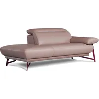 Ottomane EGOITALIANO "Anais, Designsofa mit hohem Sitzkomfort, Designfuß", rosa (rose), B:179cm H:74cm T:106cm, LEDER -Artikel BULL u2013 Kat. B: Der Artikel BULL ist ein geschliffenes, pigmentiertes und behandeltes Rindsleder mit einer Dicke von 1, 3-1, 5 mm. Dieses Leder zeigt eine ziemlich weiche Hand mit einem halb undurchsichtigen Aussehen. Es handelt sich um ein geschütztes Leder. Eine leichte Deckschicht schützt sie vor Flecken, ohne ihre ursprünglichen Eigenschaften zu verändern. Die geschützten Leder kombinieren die Vorteile von Natürlichkeit und Weichheit mit einer guten Beständigkeit gegen Verschleiß und Ausbleichen. Das Vorhandensein der charakteristischen Zeichen, die das Leben des Tieres bestimmen, wie Narben, Körnungsunterschiede, Falten, Adern, Disharmonien in Farbtönen, beweisen ihre absolute Echtheit und großen Wert. -Artikel CAREZZA - Kat. C: Der Artikel CAREZZA ist ein halbnarbiges Naturleder mit einer Dicke von 1, 2-1, 4 mm. Es hat eine weiche und wachsartige Hand mit halb undurchsichtigem Aussehen. CAREZZA ist ein Naturleder, das die ursprünglichen Eigenschaften der Mäntel nicht verändert. Das Vorhandensein von verheilten Narben, Körnungsunterschiede, Falten, Adern, Unterschiede in den Farbtönen und andere Spuren, die die Natur auf diesen Fellen hinterlassen hat, sind ein Beweis für die absolute Echtheit und das Zeugnis ihres großen Wertes. -Artikel NUVOLE - Kat. C: Bei dem Artikel NUVOLE handelt es sich um ein halbnatürliches, halbnarbiges Rindsleder mit einer natürlichen Körnung von 1, 2 bis 1, 4 mm. NUVOLE hat eine weiche, wachsartige Hand mit mattem Aussehen und einem Wolkeneffekt. Es geht um ein Naturleder, das die ursprünglichen Eigenschaften der Lederhäute nicht verändert. Das Vorhandensein von verheilten Narben, Körnungsunterschiede, Falten, Adern, Unterschiede in den Farbtönen und andere Spuren, die die Natur auf diesen Fellen hinterlassen hat, sind ein Beweis für die absolute Echtheit und das Zeugnis ihres großen Wertes. -Artikel BACIO - Kat. C: Der Artikel BACIO ist ein halbnarbiges Naturleder mit einer Dicke von 1, 6-1, 8 mm. BACIO hat eine weiche und wachsartige Hand mit halb undurchsichtigem Aussehen. Es handelt sich um ein Naturleder, das die ursprünglichen Eigenschaften der Lederhäute nicht verändert. Das Vorhandensein von verheilten Narben, Körnungsunterschiede, Falten, Adern, Unterschiede in den Farbtönen und andere Spuren, die die Natur auf diesen Fellen hinterlassen hat, sind ein Beweis für die absolute Echtheit und das Zeugnis ihres großen Wertes. MIKROFASER -CASHMERE CASHMERE ist ein neues technisches Gewebe mit einem visuellen und taktilen Aspekt, der dem Nubuk sehr nahe kommt, mit innovativen Eigenschaften. Seine außerordentliche Weichheit kommt von einem exklusiven Produktionsprozess, der Unreinheiten und Unregelmäßigkeiten beseitigt. Das Ergebnis ist eine bemerkenswert samtige Faser, die durch das Vorhandensein von Körnern verstärkt wird. Von der einfarbigen Eleganz der warmen Farben und der Vielfalt an trendigen Farben, die es zu seiner eigenen Stärke und Persönlichkeit machen. 100% Polyester., Sofas, Solitärmöbel als Blickfang, inkl. verstellbarer Kopfstützen