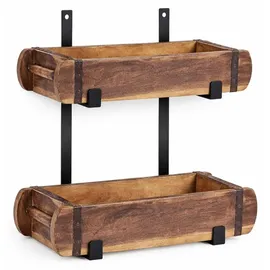 Marrakesch Orient & Mediterran Interior Ziegelform Wandhalter Merita 2 Regal Set 30 x 15 x 40 cm