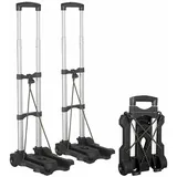 Xcase 2er Pack Ultra-kompakte Falt-Sackkarre mit PVC-Rädern