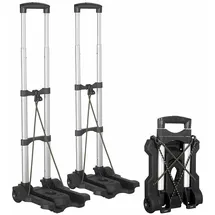 Xcase 2er Pack Ultra-kompakte Falt-Sackkarre mit PVC-Rädern